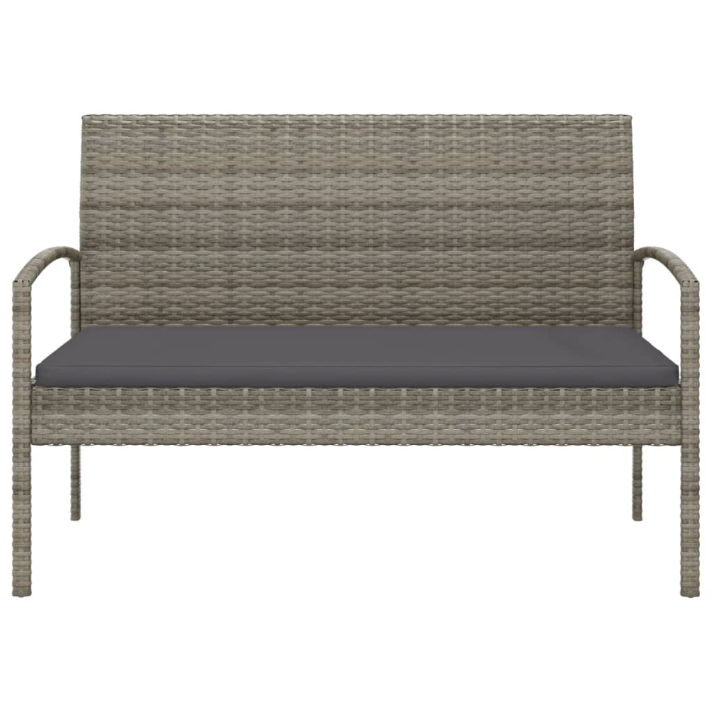 Trädgårdsbänk Med Dyna 105 Cm Konstrotting