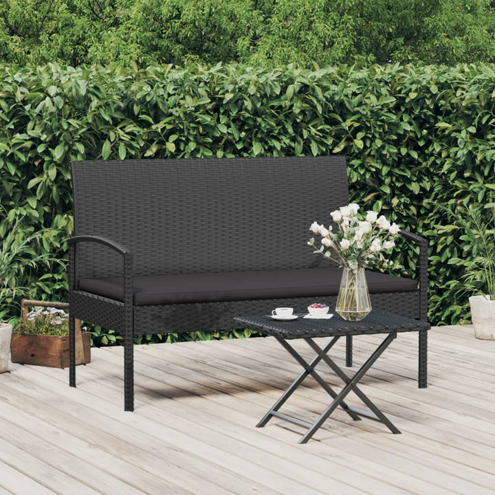 Trädgårdsbänk Med Dyna 105 Cm Konstrotting