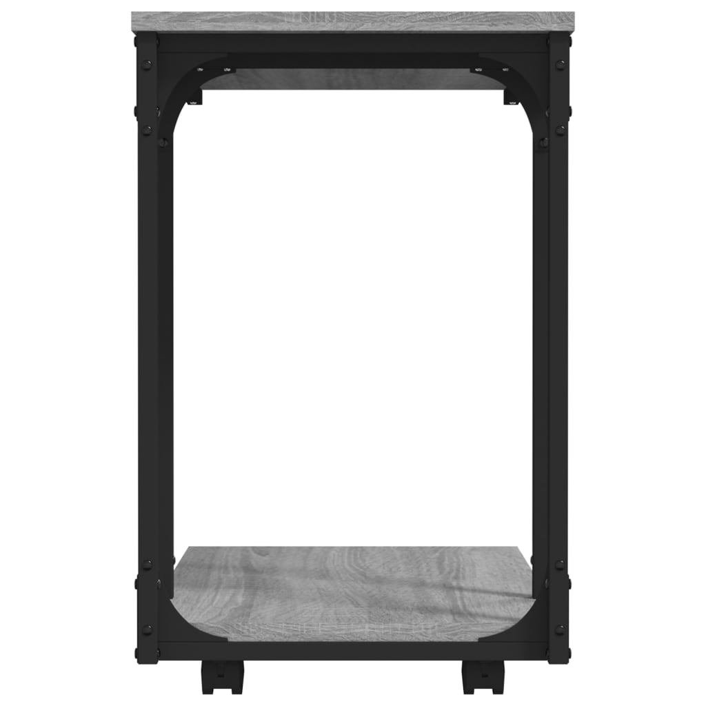 Sidobord Med Hjul 50X35X55,5 Cm Konstruerat Trä