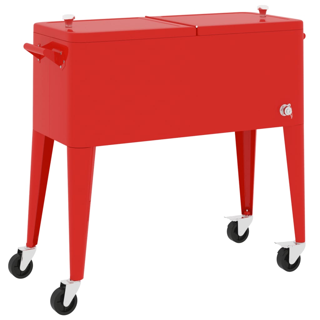 Kylbox Med Hjul Röd 92X43X89 Cm
