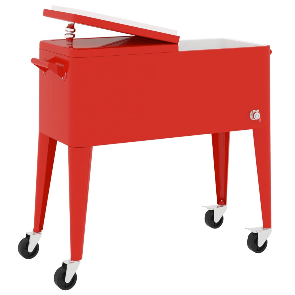 Kylbox Med Hjul Röd 92X43X89 Cm
