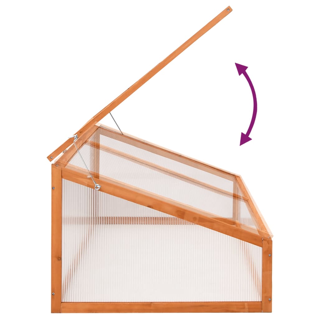 Växthus 110X56X39 Cm Granträ