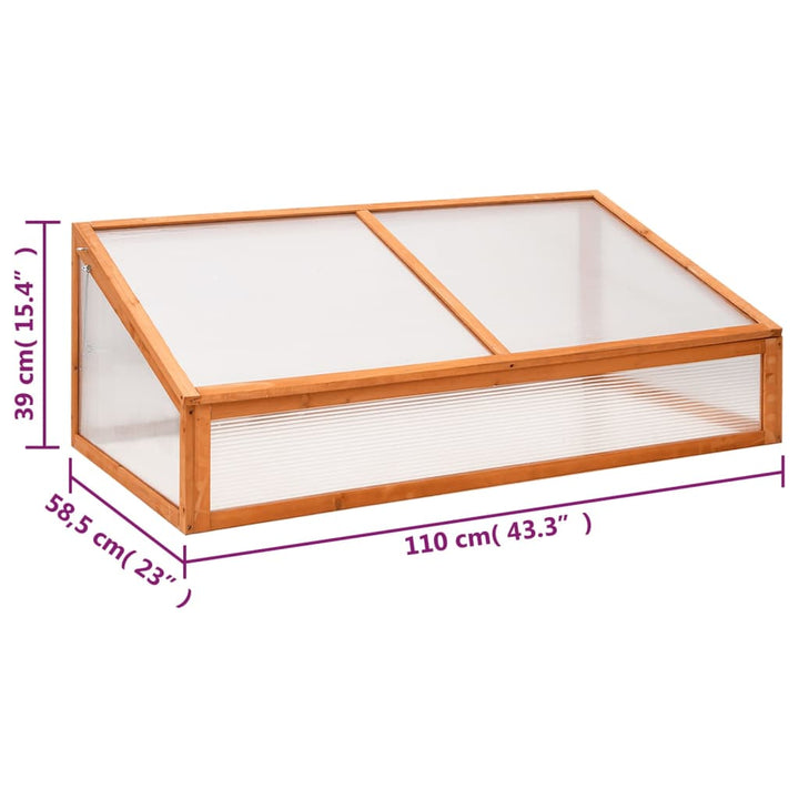 Växthus 110X56X39 Cm Granträ