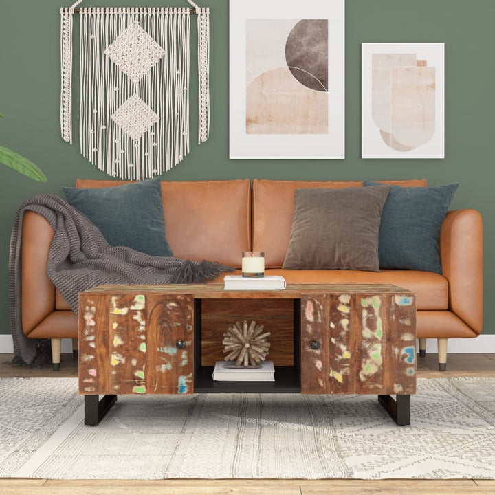 Soffbord 100X54X40 Cm Massivt Mangoträ Och Konstruerat Trä