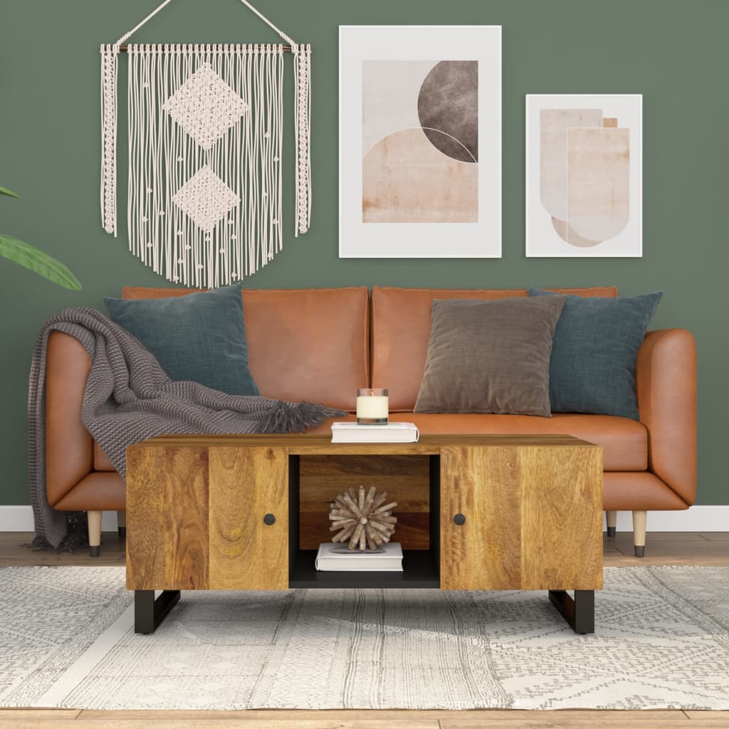 Soffbord 100X54X40 Cm Massivt Mangoträ Och Konstruerat Trä