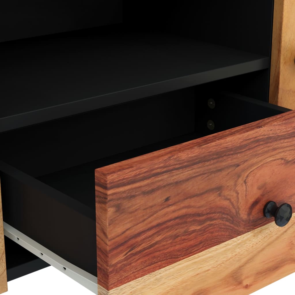 Tv-Skåp 105X33,5X46 Cm Massivt Akacia Och Konstruerat Trä
