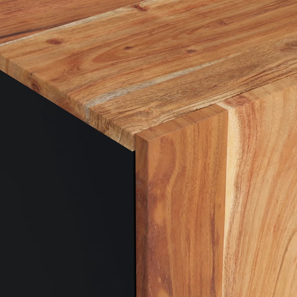 Tv-Skåp 105X33,5X46 Cm Massivt Akacia Och Konstruerat Trä
