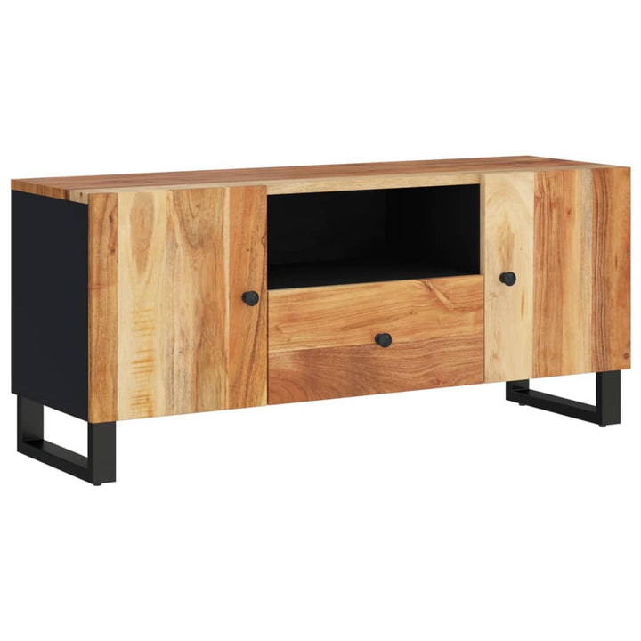 Tv-Skåp 105X33,5X46 Cm Massivt Akacia Och Konstruerat Trä