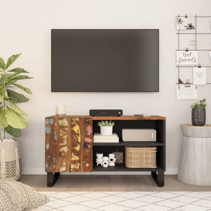 Tv-Skåp 80X33X46 Cm Massivt Återvunnet Och Konstruerat Trä