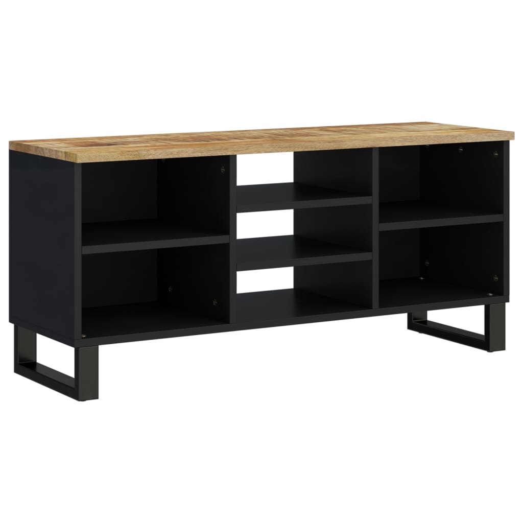 Tv-Skåp 100X33X46 Cm Massivt Mangoträ Och Konstruerat Trä