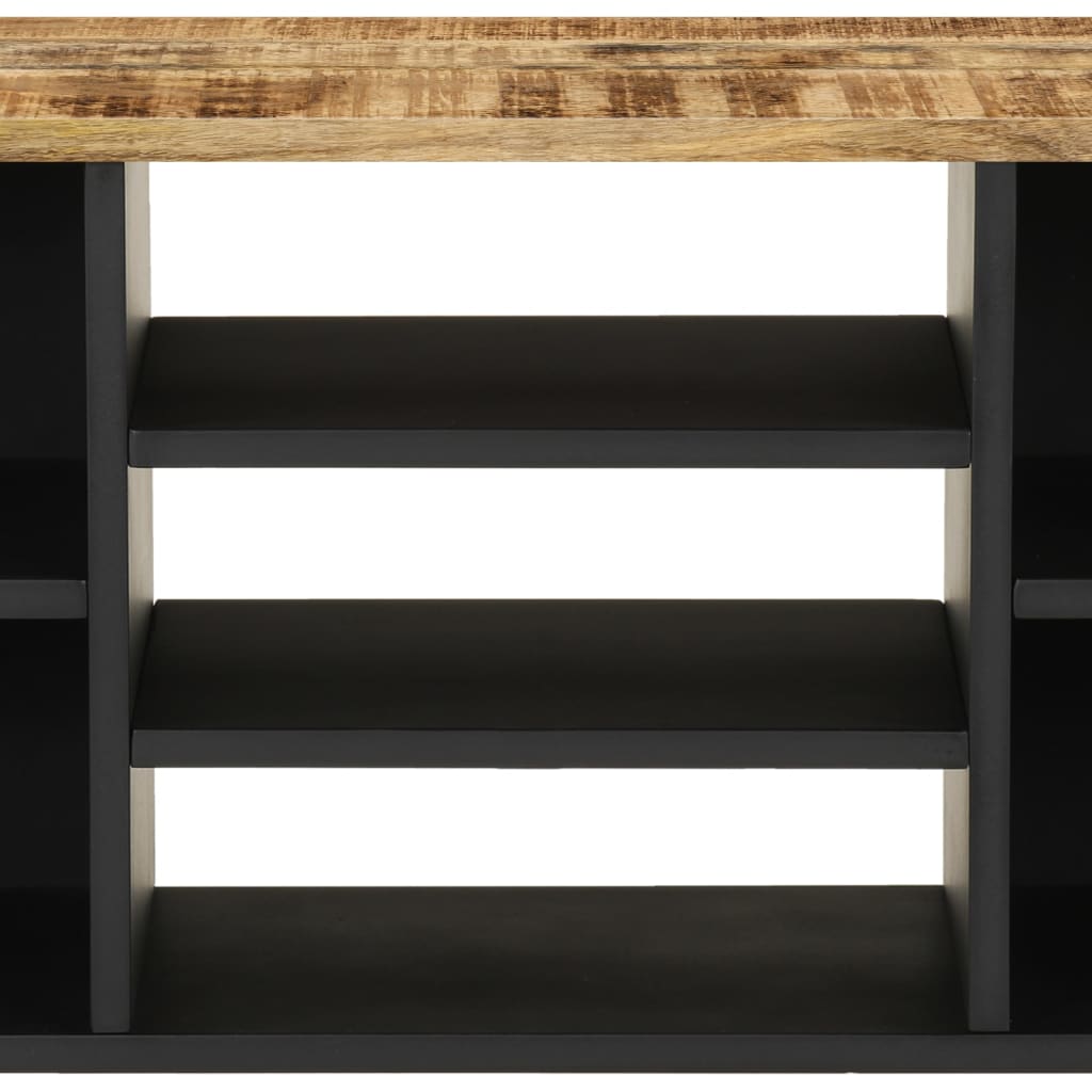 Tv-Skåp 100X33X46 Cm Massivt Mangoträ Och Konstruerat Trä