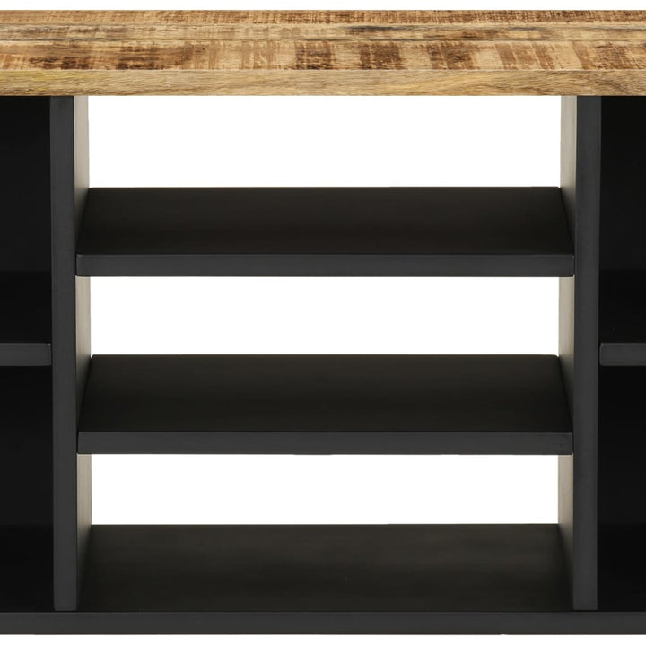 Tv-Skåp 100X33X46 Cm Massivt Mangoträ Och Konstruerat Trä