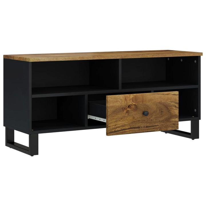 Tv-Skåp 100X33X46 Cm Massivt Mangoträ Och Konstruerat Trä
