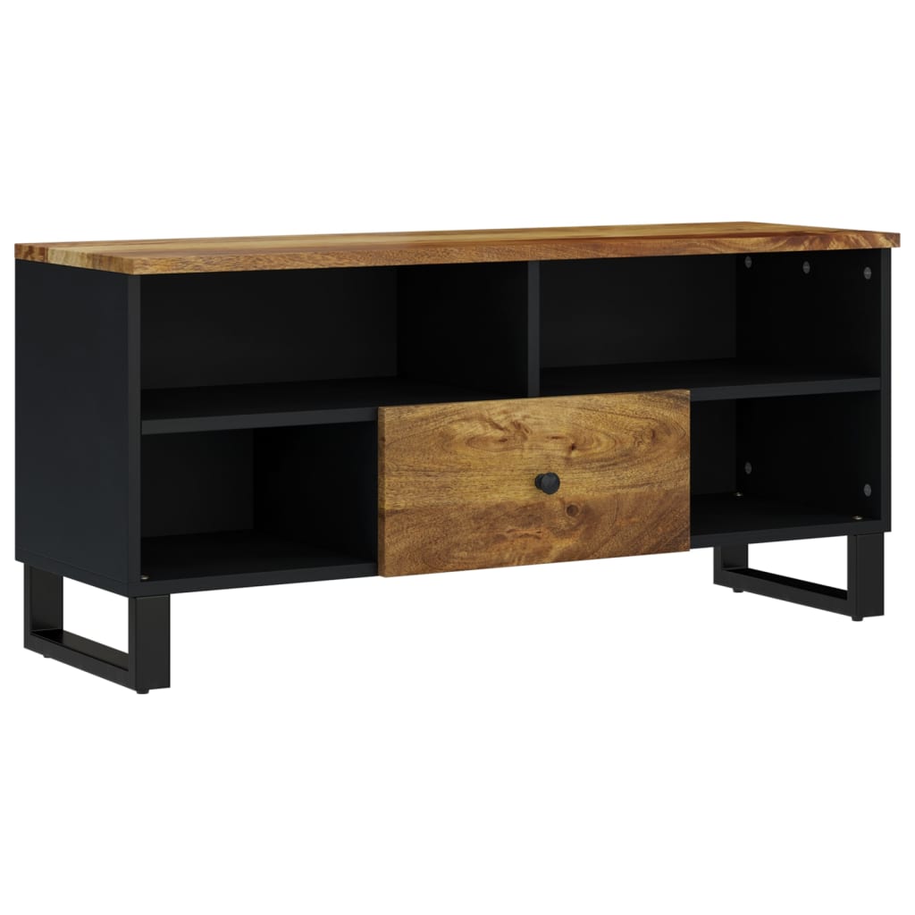 Tv-Skåp 100X33X46 Cm Massivt Mangoträ Och Konstruerat Trä