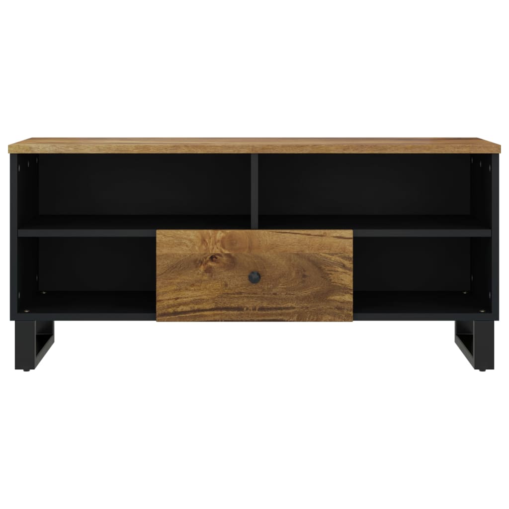 Tv-Skåp 100X33X46 Cm Massivt Mangoträ Och Konstruerat Trä