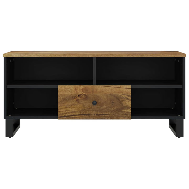 Tv-Skåp 100X33X46 Cm Massivt Mangoträ Och Konstruerat Trä