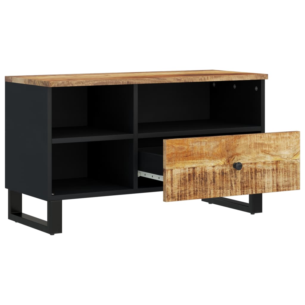 Tv-Skåp 80X33X46 Cm Massivt Mangoträ Och Konstruerat Trä