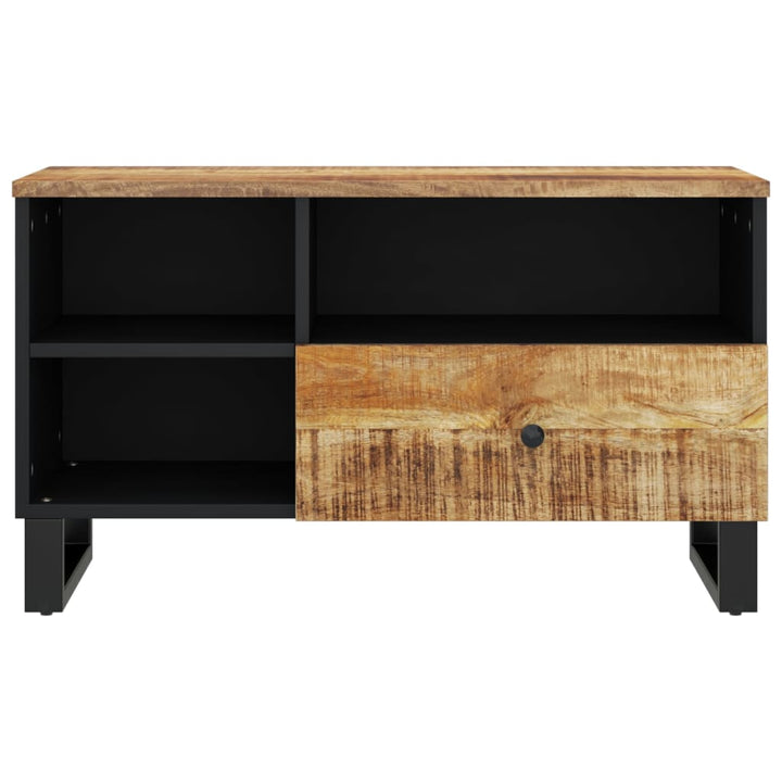 Tv-Skåp 80X33X46 Cm Massivt Mangoträ Och Konstruerat Trä