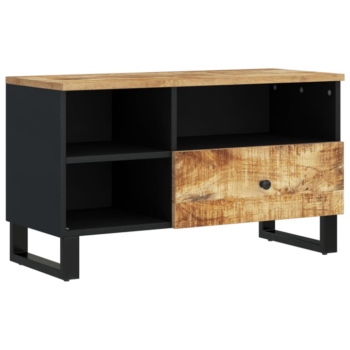 Tv-Skåp 80X33X46 Cm Massivt Mangoträ Och Konstruerat Trä
