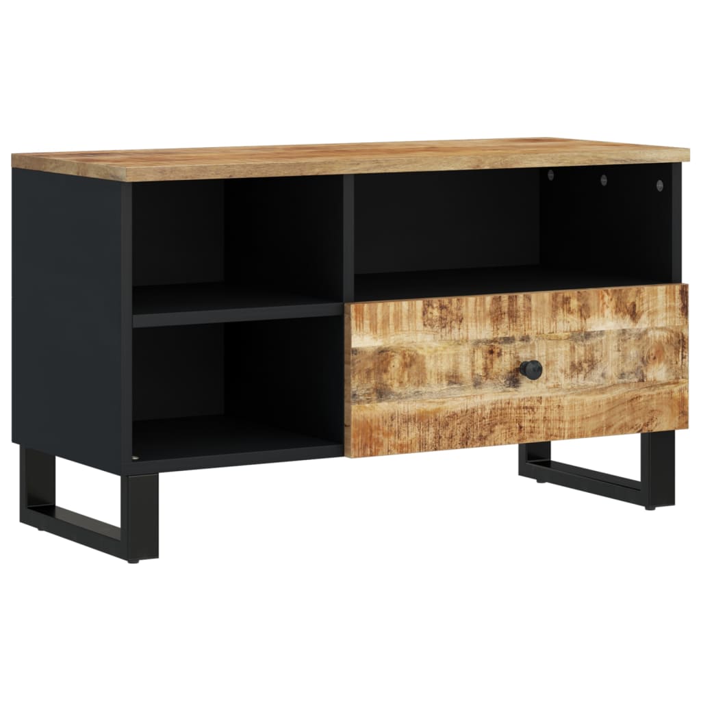 Tv-Skåp 80X33X46 Cm Massivt Mangoträ Och Konstruerat Trä