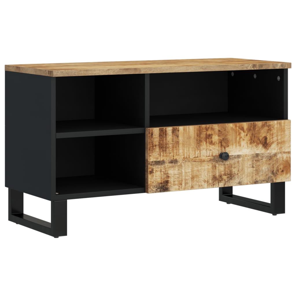 Tv-Skåp 80X33X46 Cm Massivt Mangoträ Och Konstruerat Trä