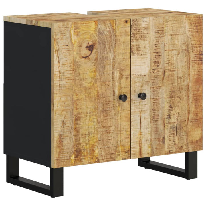 Badrumsskåp 62X33X58 Cm Massivt Mangoträ Och Konstruerat Trä