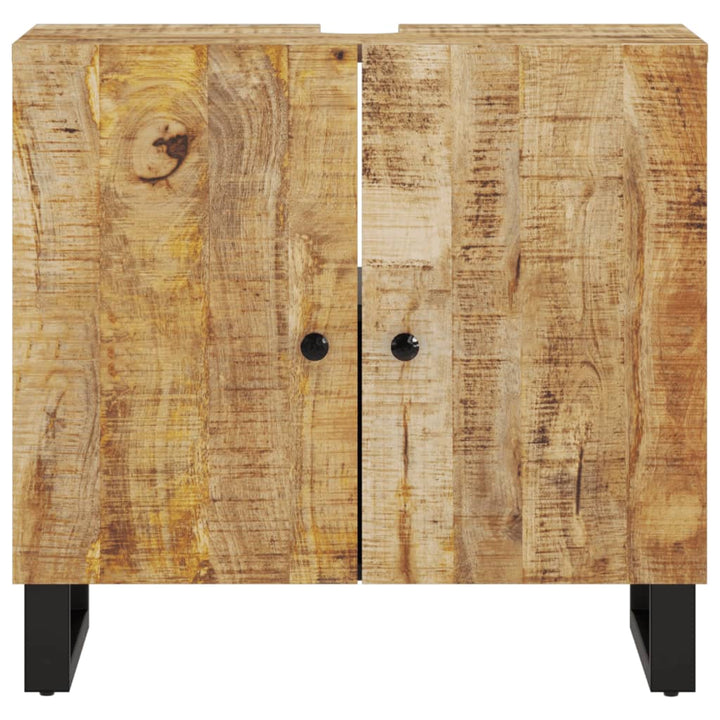 Badrumsskåp 62X33X58 Cm Massivt Mangoträ Och Konstruerat Trä