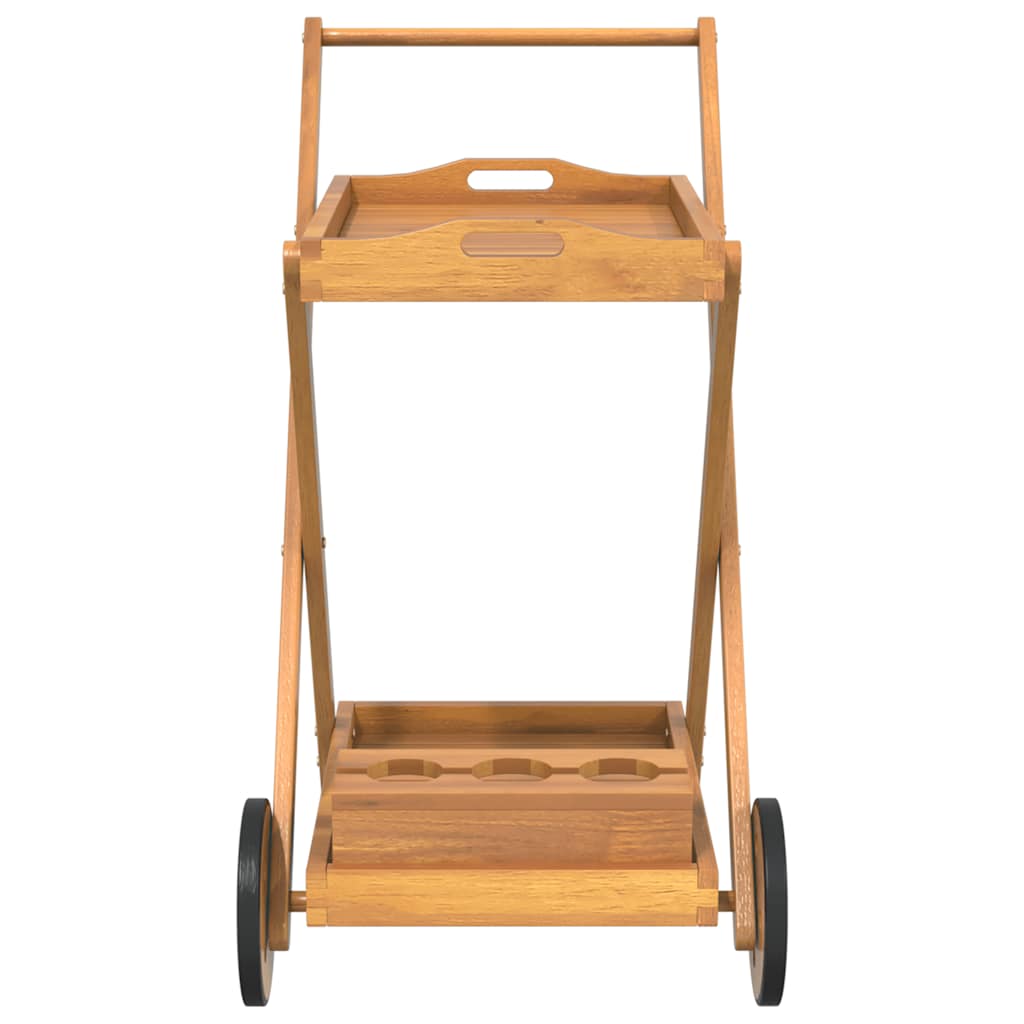 Serveringsvagn 54X87X90 Cm Massivt Akaciaträ