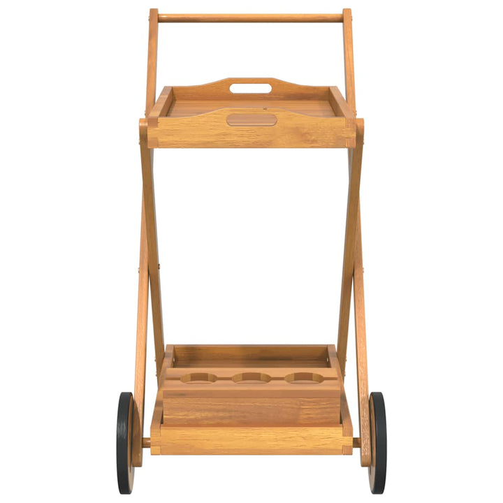 Serveringsvagn 54X87X90 Cm Massivt Akaciaträ