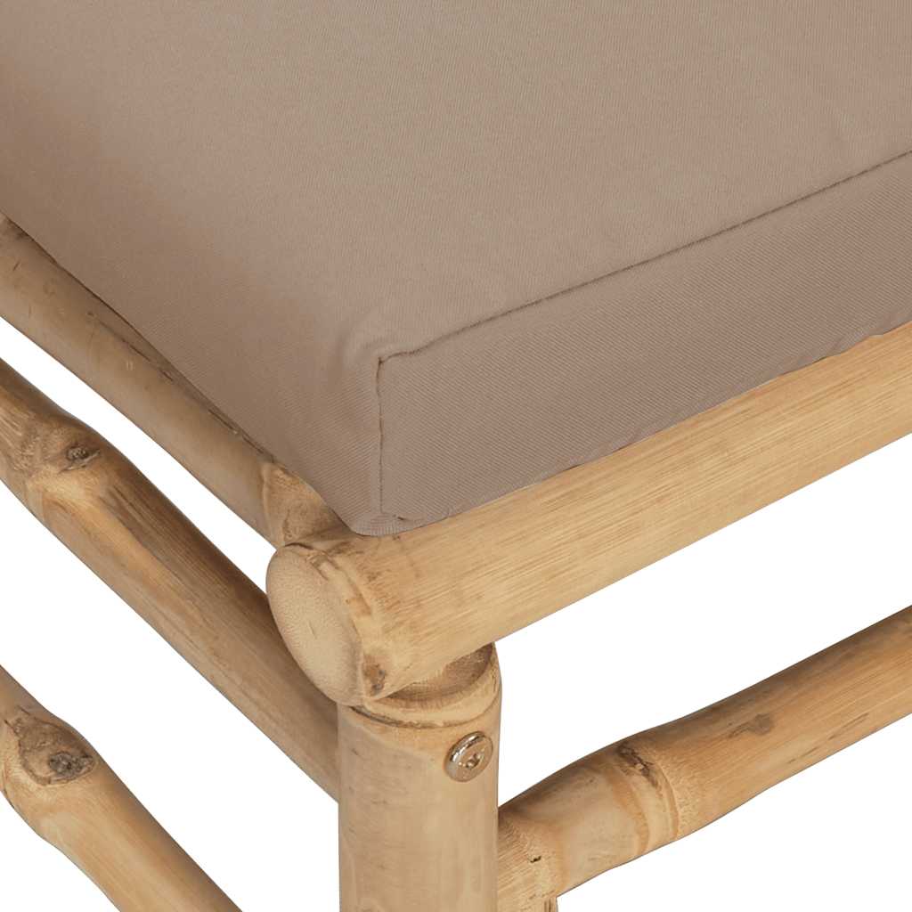 Loungegrupp För Trädgården 3 Delar Dynor Bambu