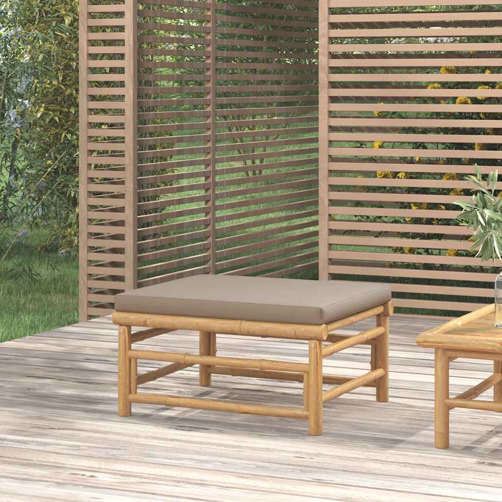 Loungegrupp För Trädgården 3 Delar Dynor Bambu