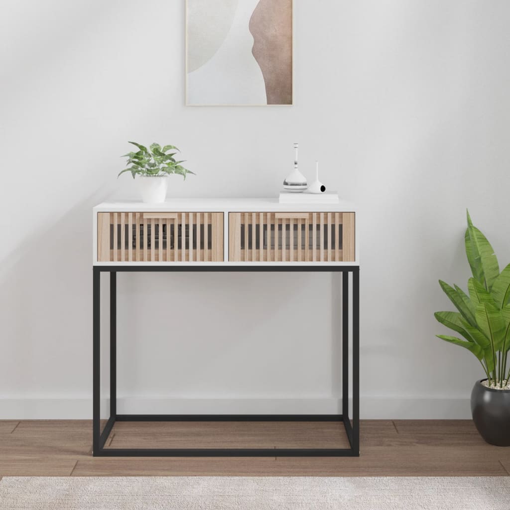 Konsolbord 80X30X75 Cm Konstruerat Trä Och Järn