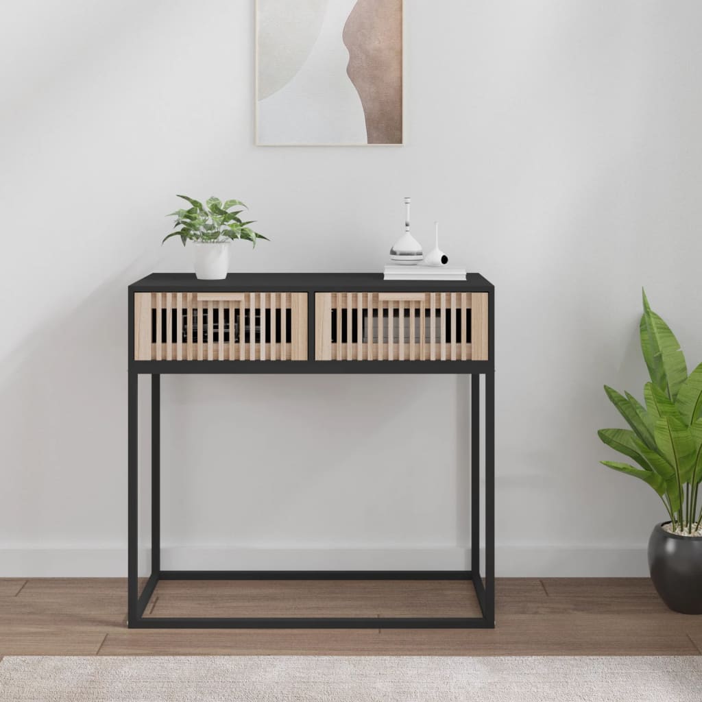 Konsolbord 80X30X75 Cm Konstruerat Trä Och Järn