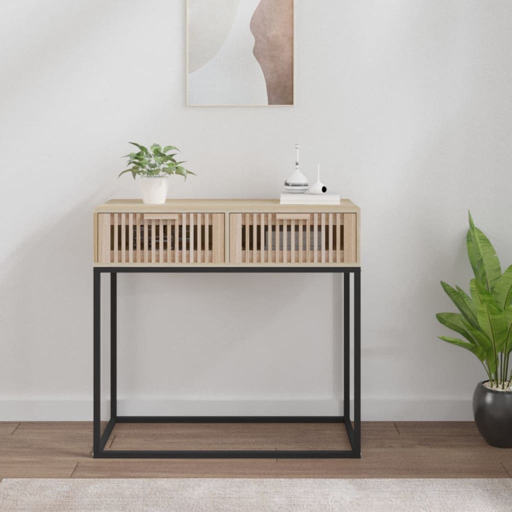 Konsolbord 80X30X75 Cm Konstruerat Trä Och Järn