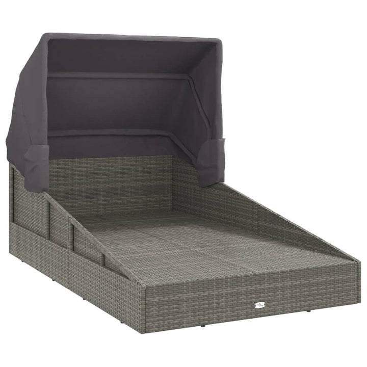 Solsäng Med Hopfällbart Tak 200X114X128 Cm Konstrotting