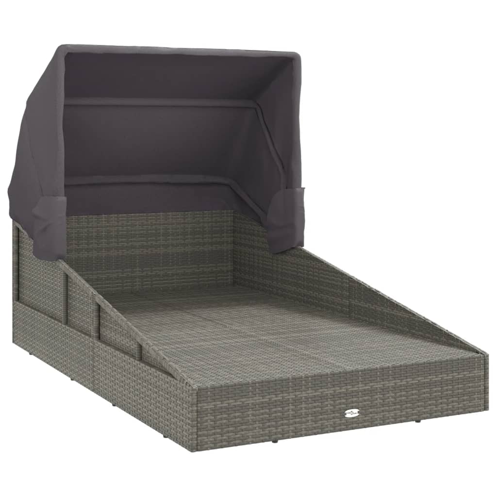 Solsäng Med Hopfällbart Tak 200X114X128 Cm Konstrotting