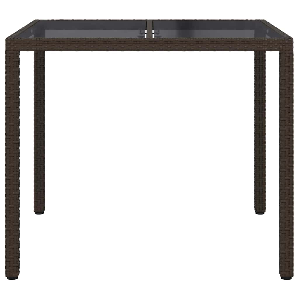 Trädgårdsbord Brun 90 X 90 X 75 Cm Konstrotting