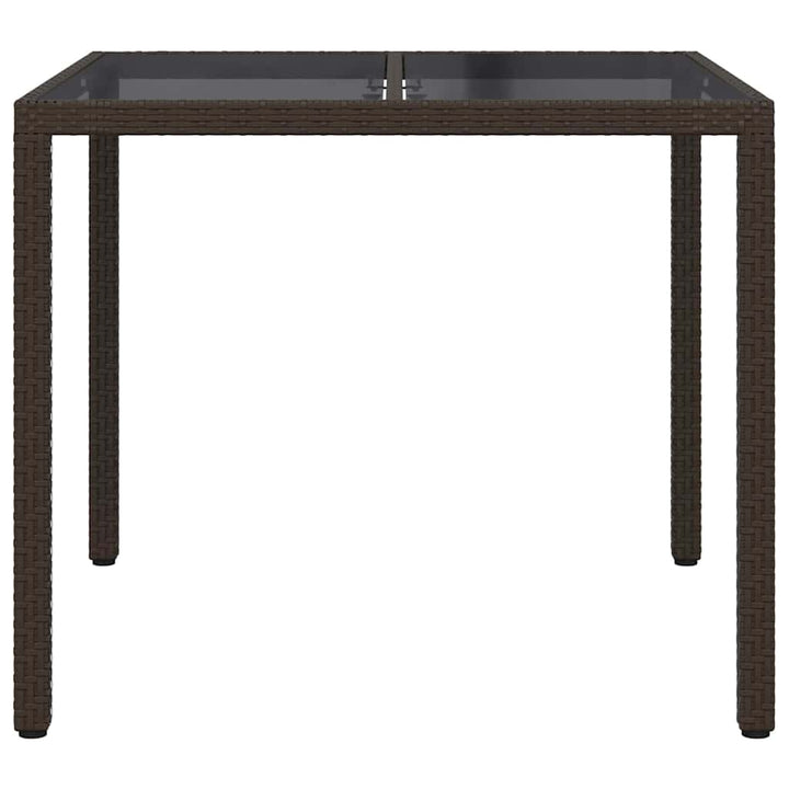 Trädgårdsbord Brun 90 X 90 X 75 Cm Konstrotting