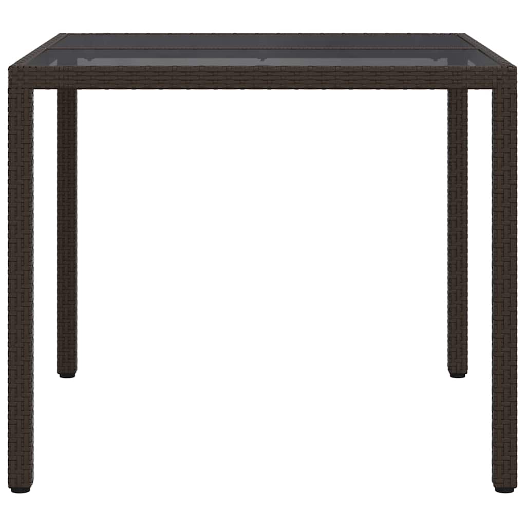Trädgårdsbord Brun 90 X 90 X 75 Cm Konstrotting