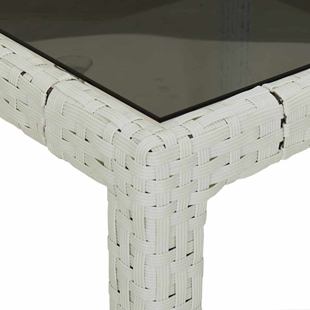 Trädgårdsbord Vit 90 X 90 X 75 Cm Konstrotting