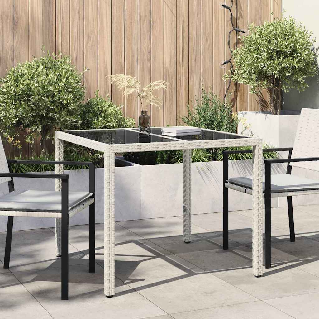 Trädgårdsbord Vit 90 X 90 X 75 Cm Konstrotting