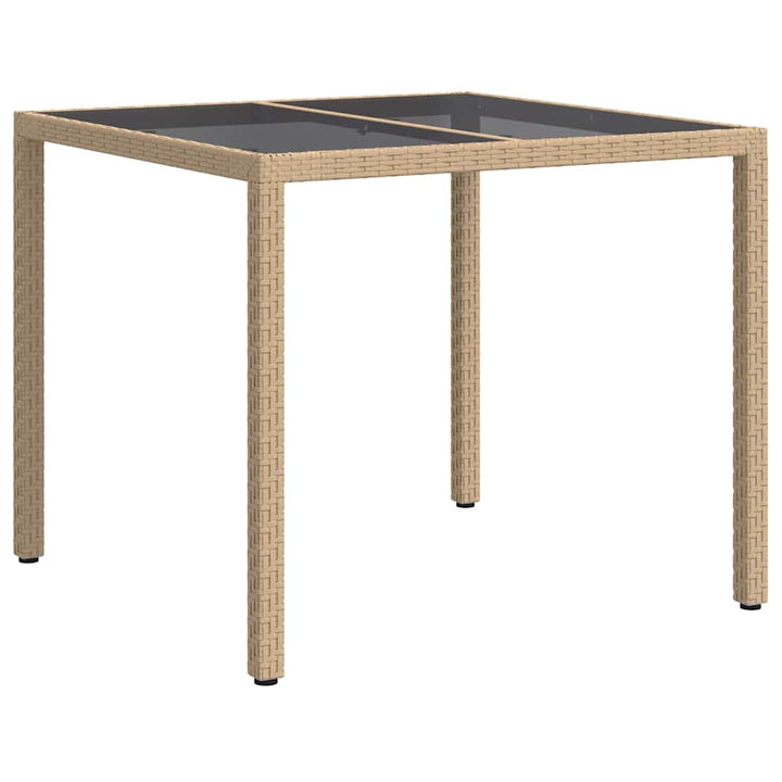 Trädgårdsbord Beige 90 X 90 X 75 Cm Konstrotting