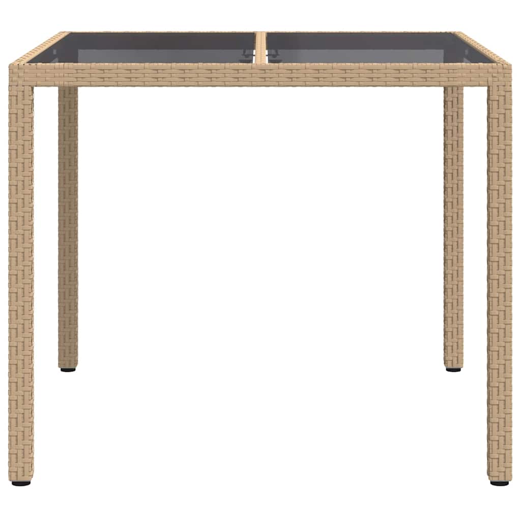 Trädgårdsbord Beige 90 X 90 X 75 Cm Konstrotting