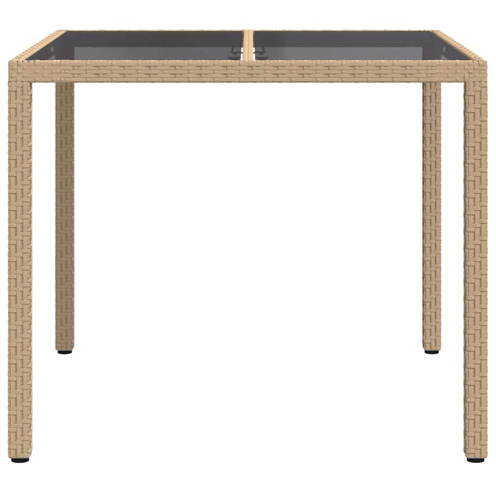 Trädgårdsbord Beige 90 X 90 X 75 Cm Konstrotting