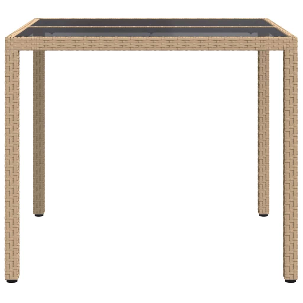 Trädgårdsbord Beige 90 X 90 X 75 Cm Konstrotting