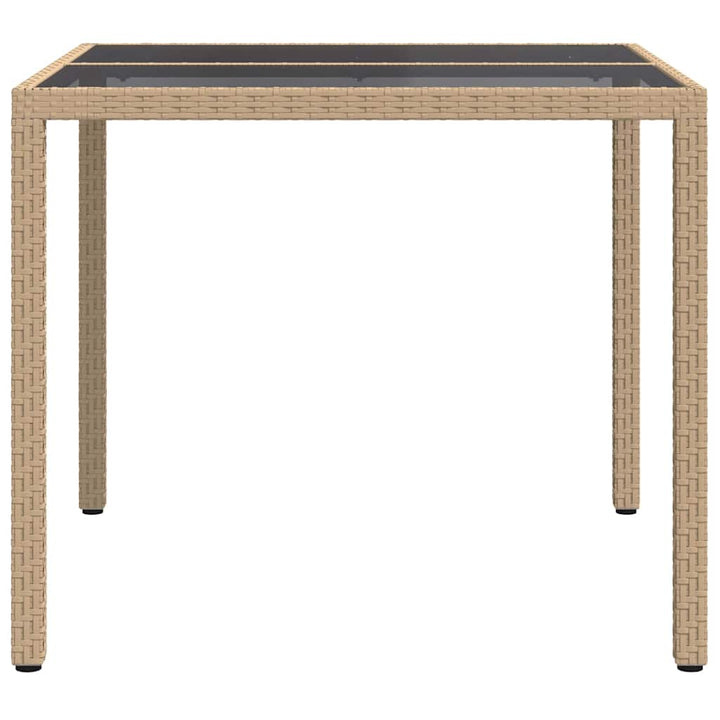 Trädgårdsbord Beige 90 X 90 X 75 Cm Konstrotting