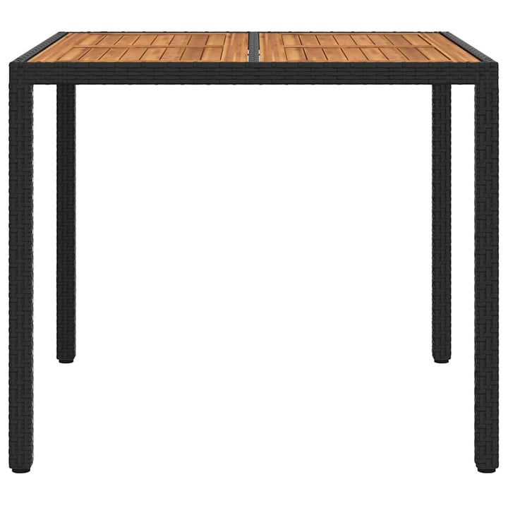 Trädgårdsbord Svart 90 X 90 X 75 Cm Konstrotting