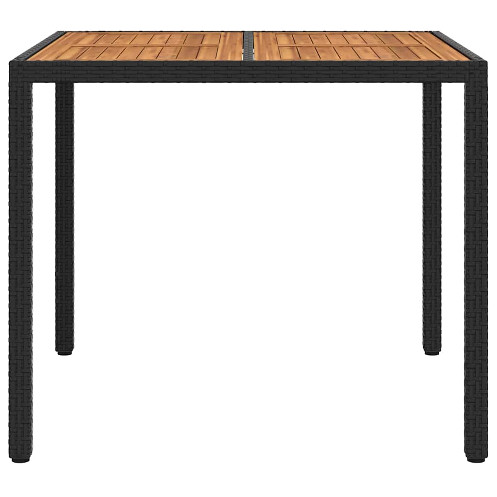 Trädgårdsbord Svart 90 X 90 X 75 Cm Konstrotting