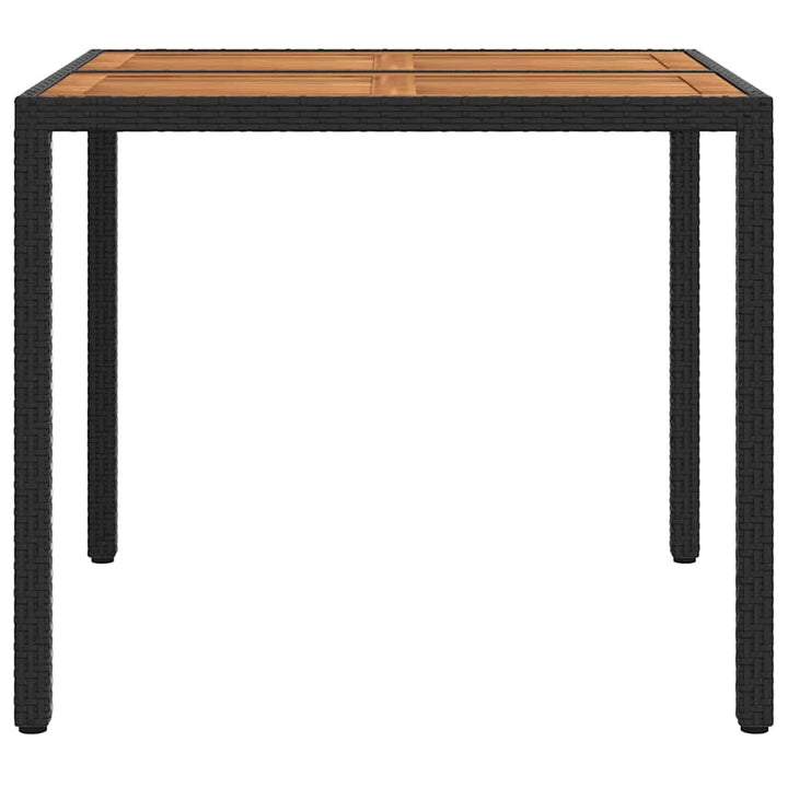 Trädgårdsbord Svart 90 X 90 X 75 Cm Konstrotting