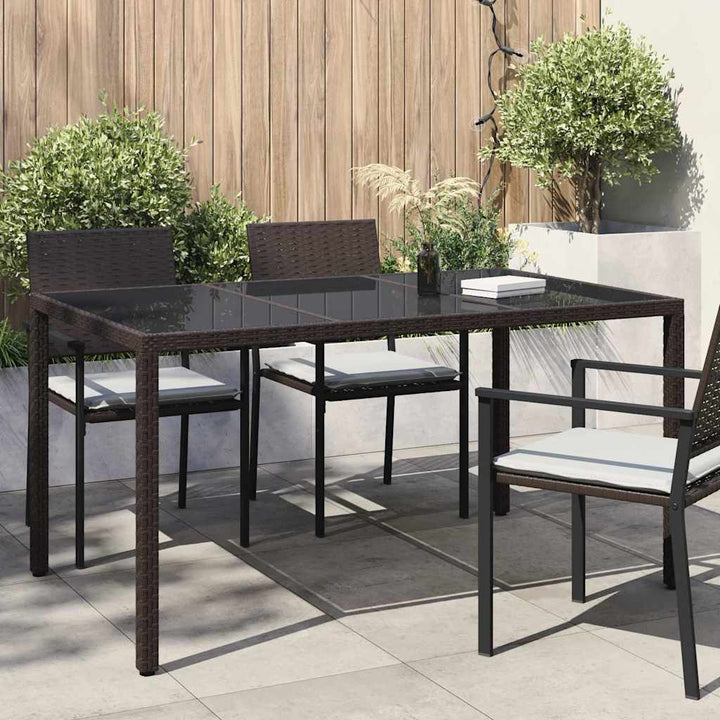 Trädgårdsbord Brun 150 X 90 X 75 Cm Konstrotting